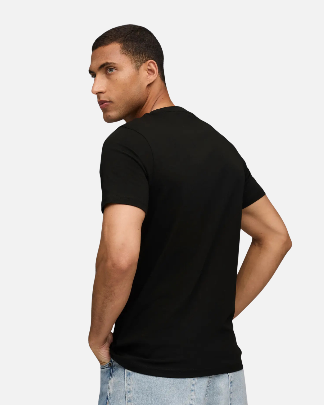 T-shirt OM 2025/2026 - Noir/Bleu