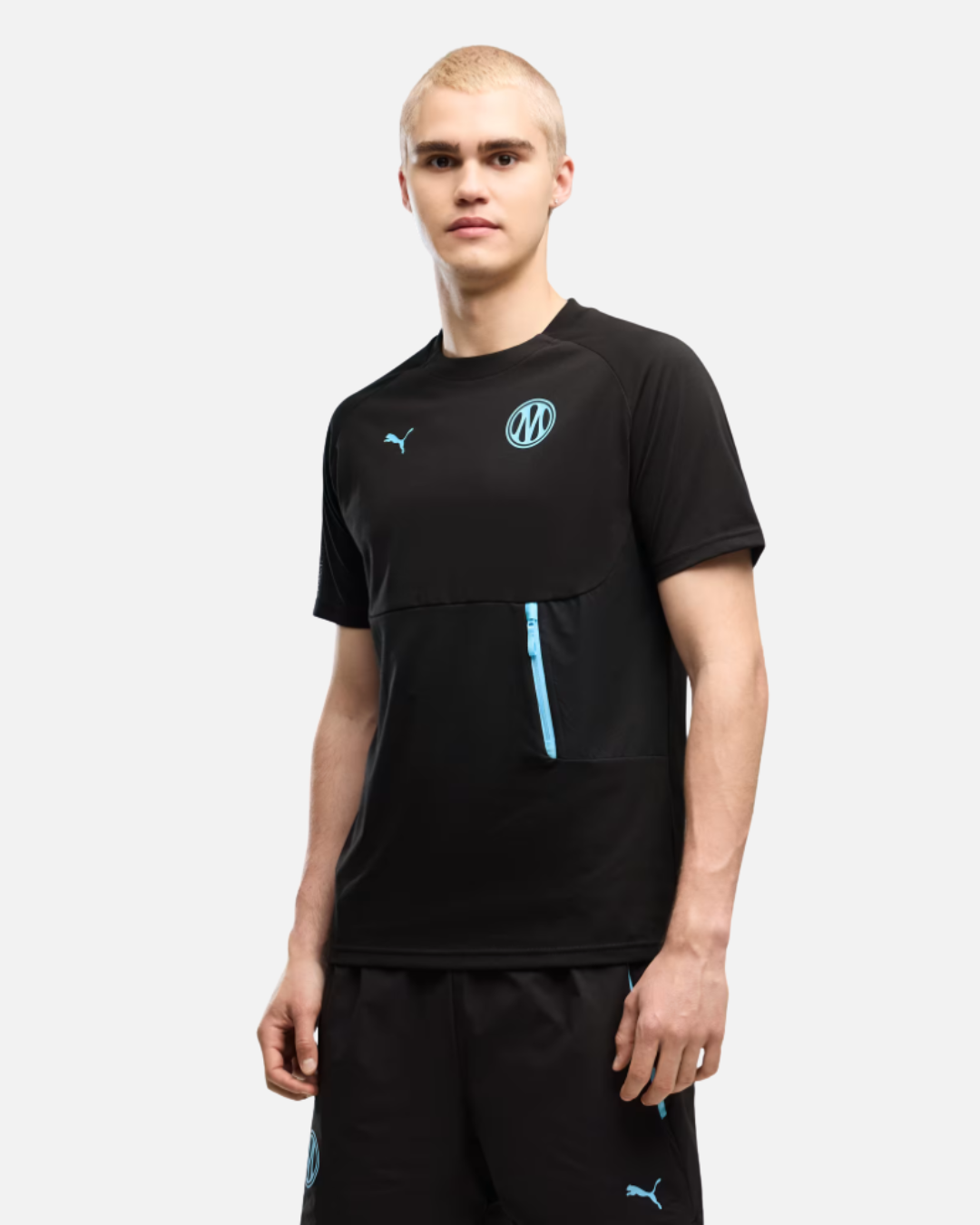 T-shirt OM 2026/2027 - Noir/Bleu