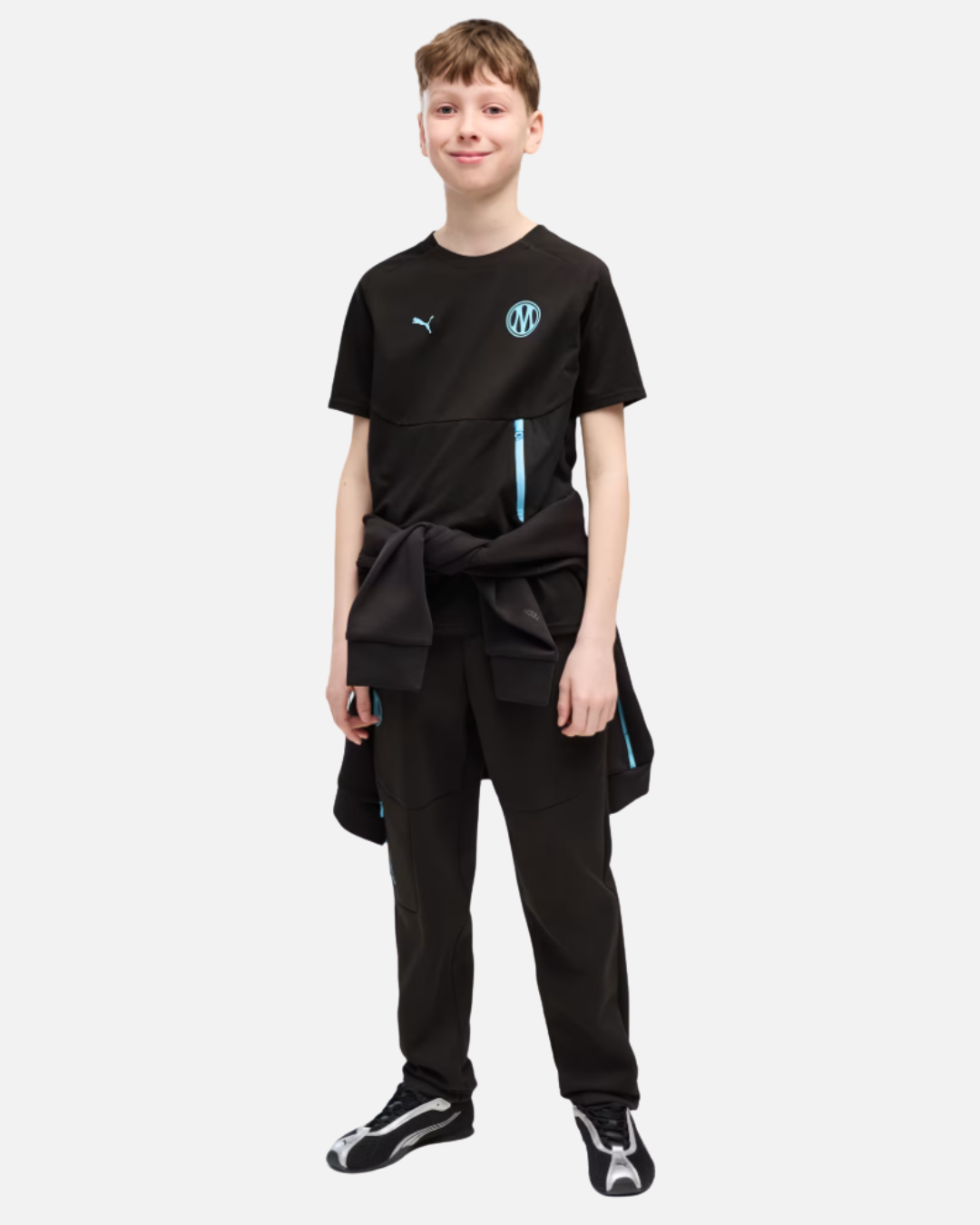 T-shirt OM Junior 2026/2027 - Noir/Bleu