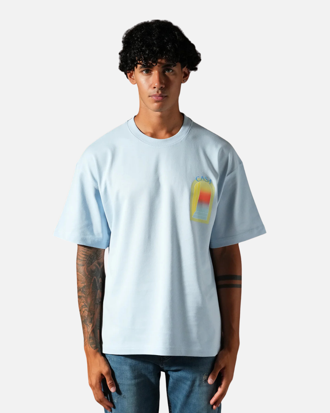 T-shirt Oversize OM Ikao - Bleu