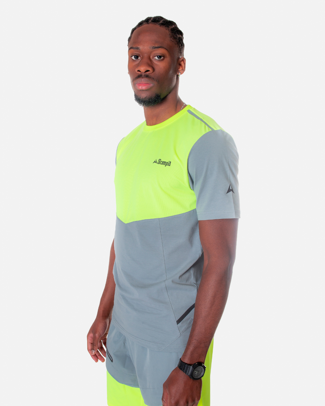 T-shirt Scampia Scalare - Jaune/Gris