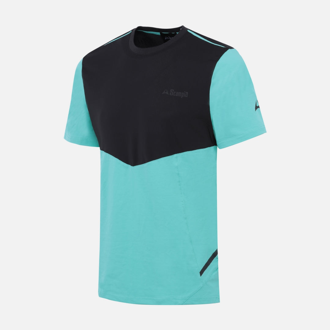 T-shirt Scampia Scalare - Menthe/Noir