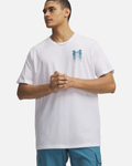 T-shirt Under Armour Blur Logo - Blanc/Bleu