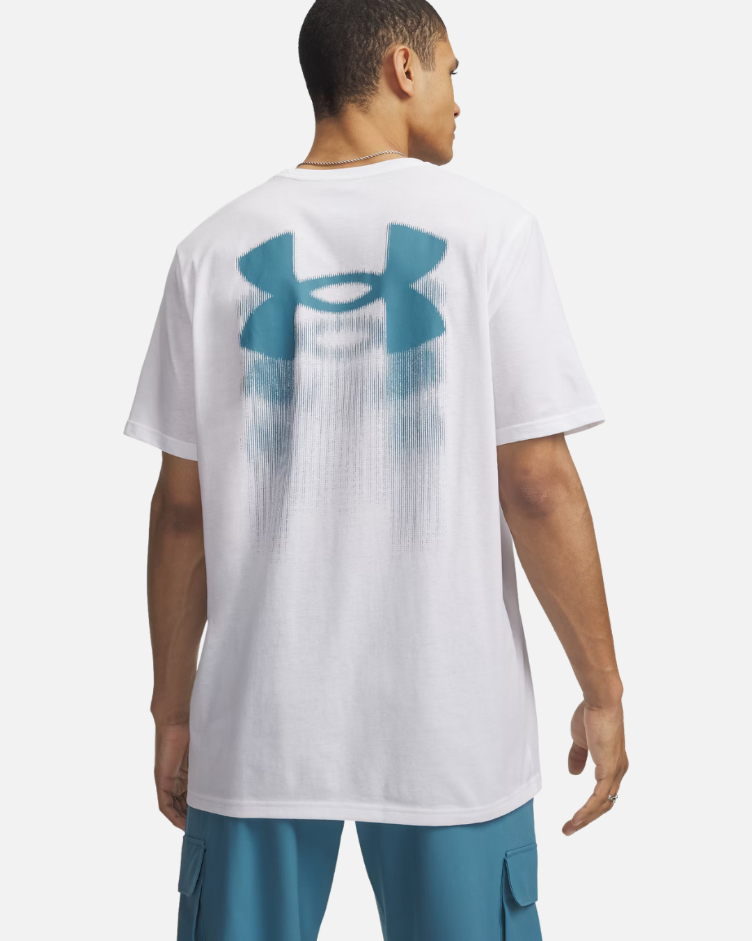 T-shirt Under Armour Blur Logo - Blanc/Bleu