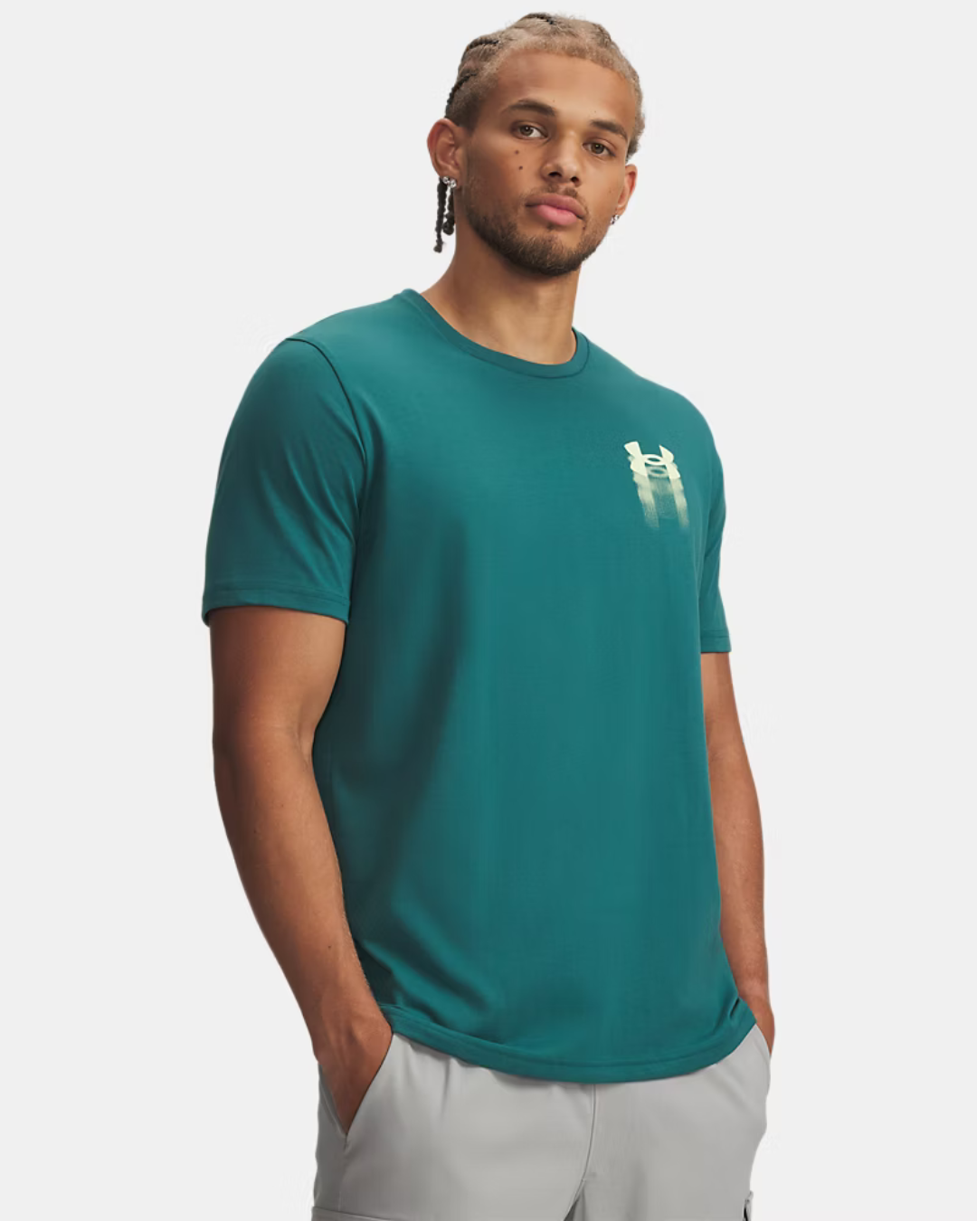 T-shirt Under Armour Blur Logo - Vert