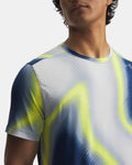 T-Shirt Under Armour Velociti Pro - Blanc/Jaune/Bleu