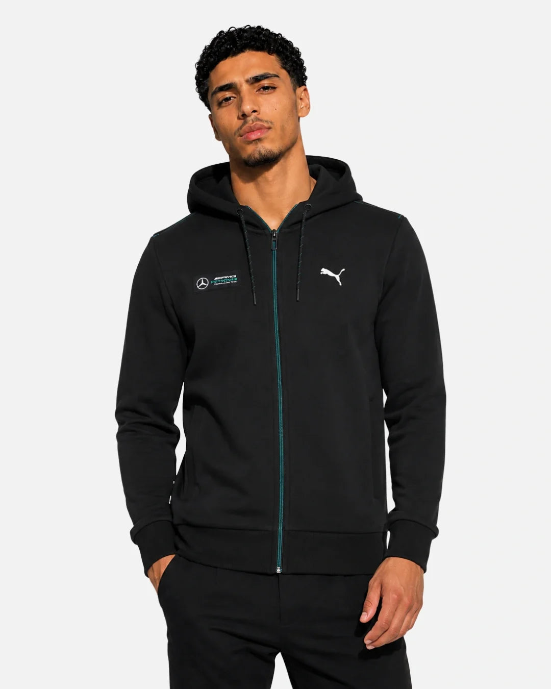 Veste à capuche Puma Mercedes F1- Noir/Vert