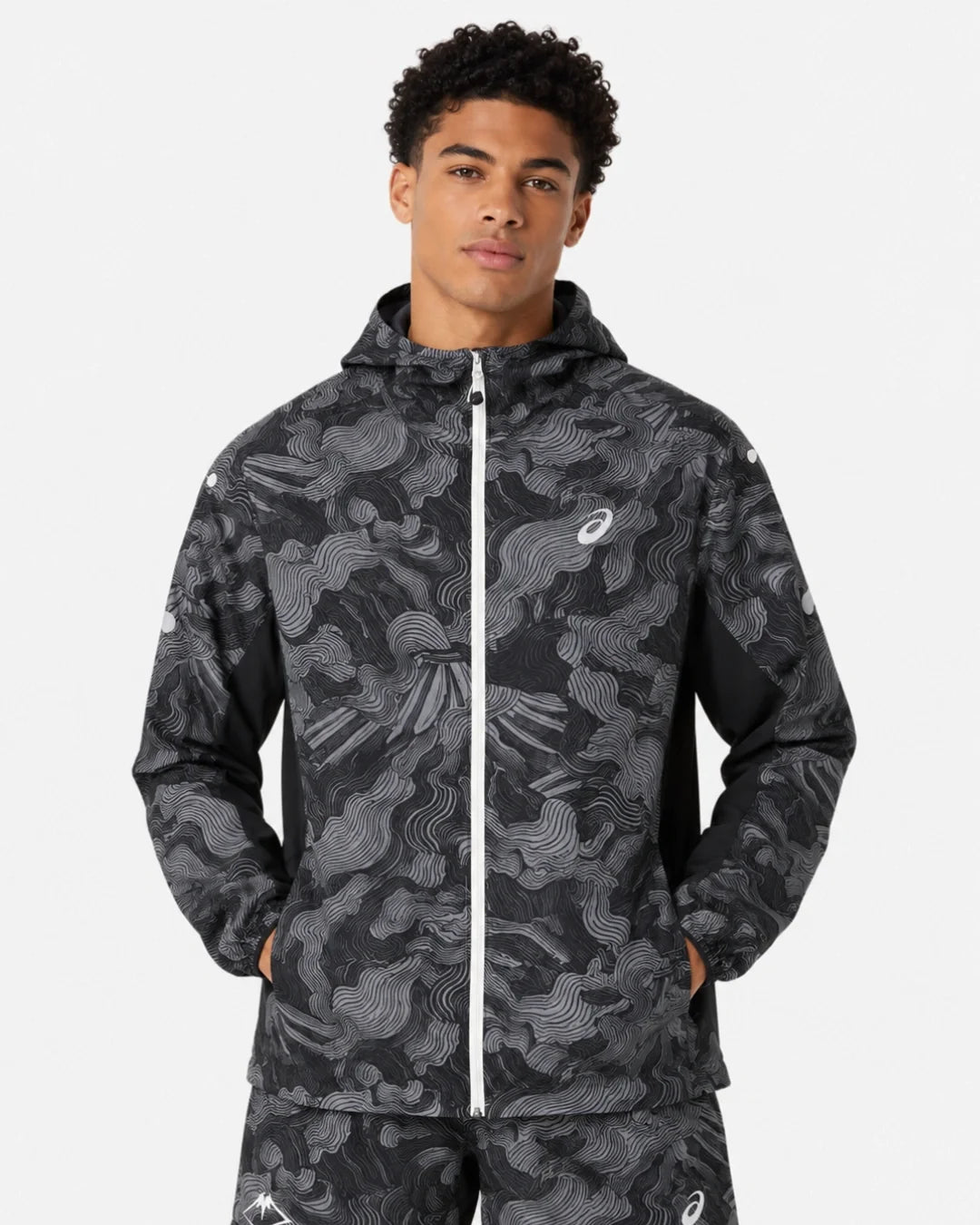 Veste Asics Fujitrail packable - Gris