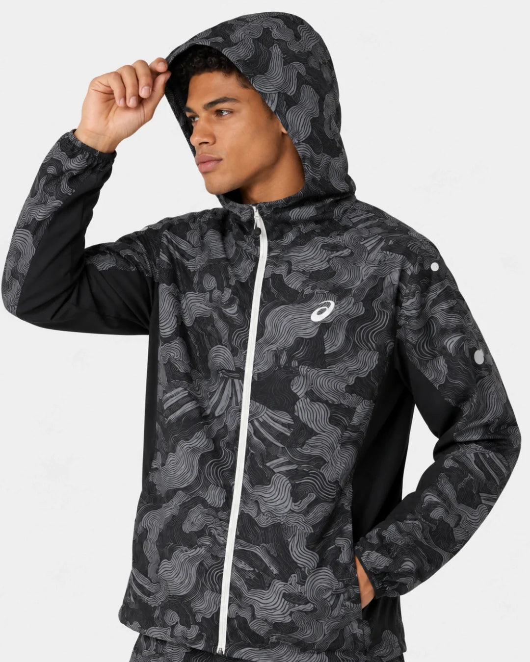 Veste Asics Fujitrail packable - Gris