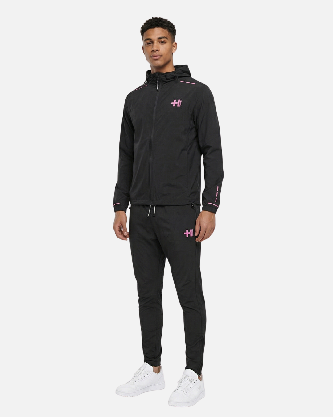 Veste Helvetica Bolt Woven - Noir/Rose