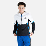 Veste à capuche Adidas Designed For Gameday  - Noir/Blanc/Bleu