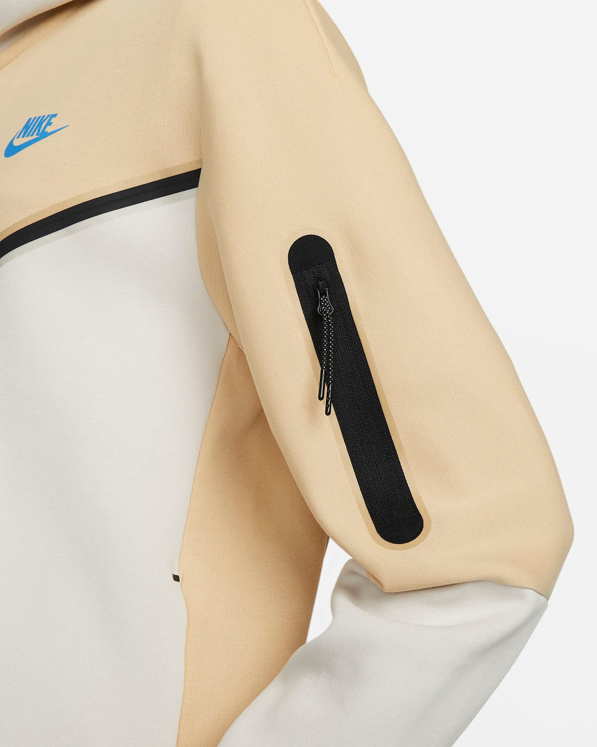 Veste à capuche Nike Tech Fleece - Beige/Blanc/Bleu