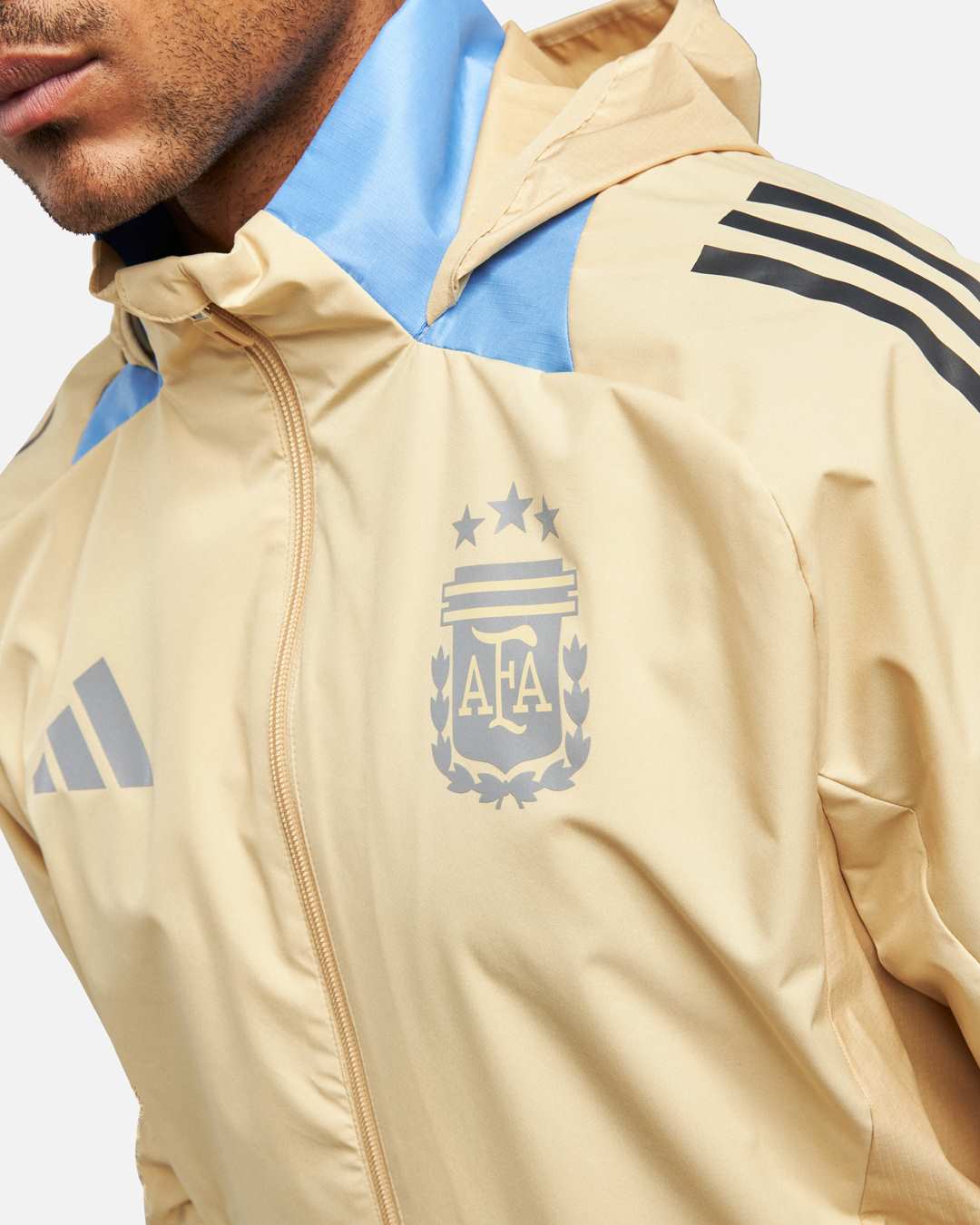 Veste Coupe-Vent Argentine - Beige/Bleu