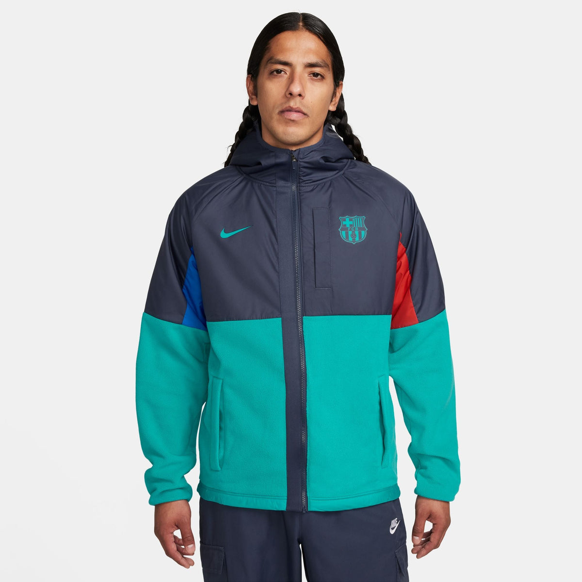Veste Coupe-Vent Barcelone - Bleu/Vert