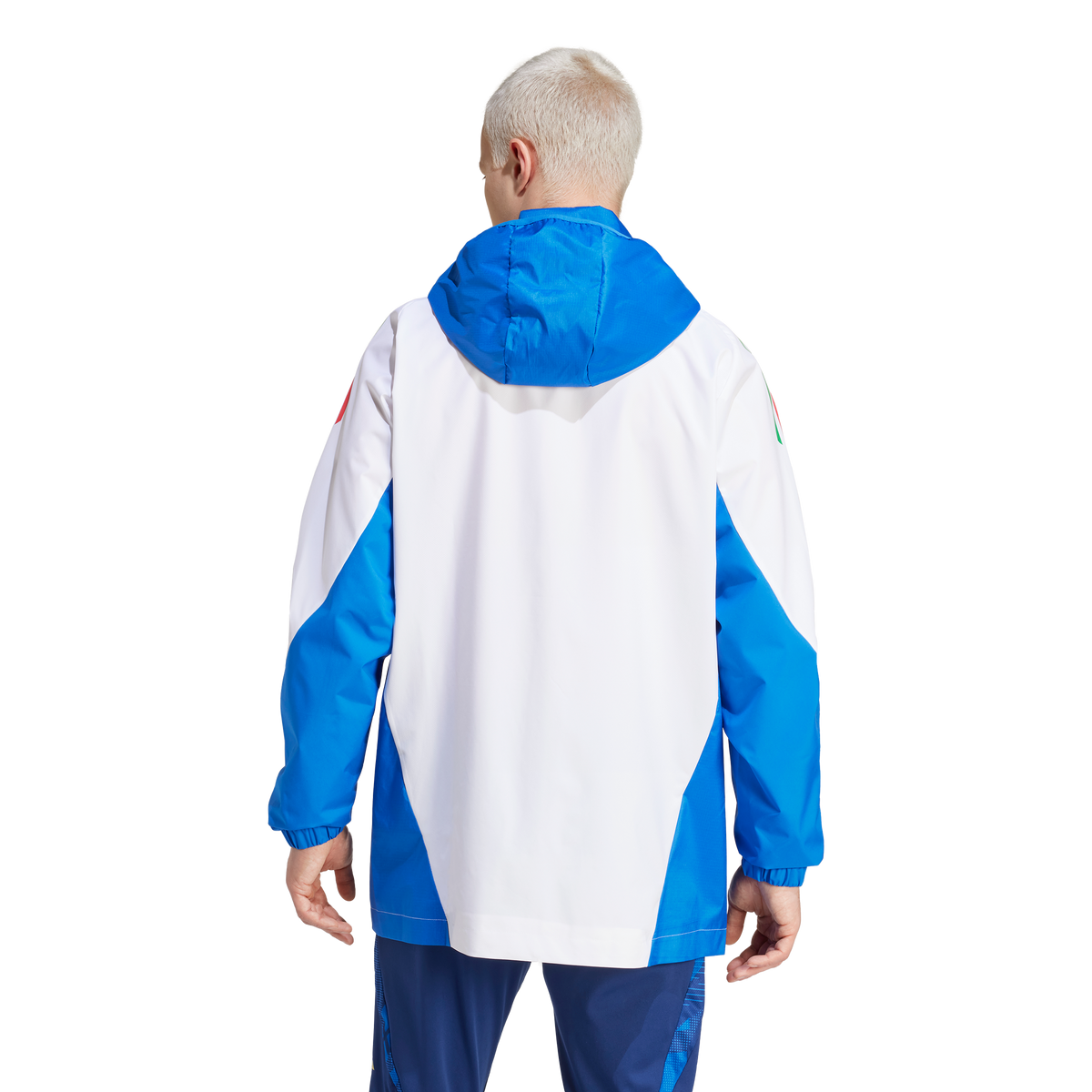 Veste Coupe-Vent Italie - Blanc/Bleu