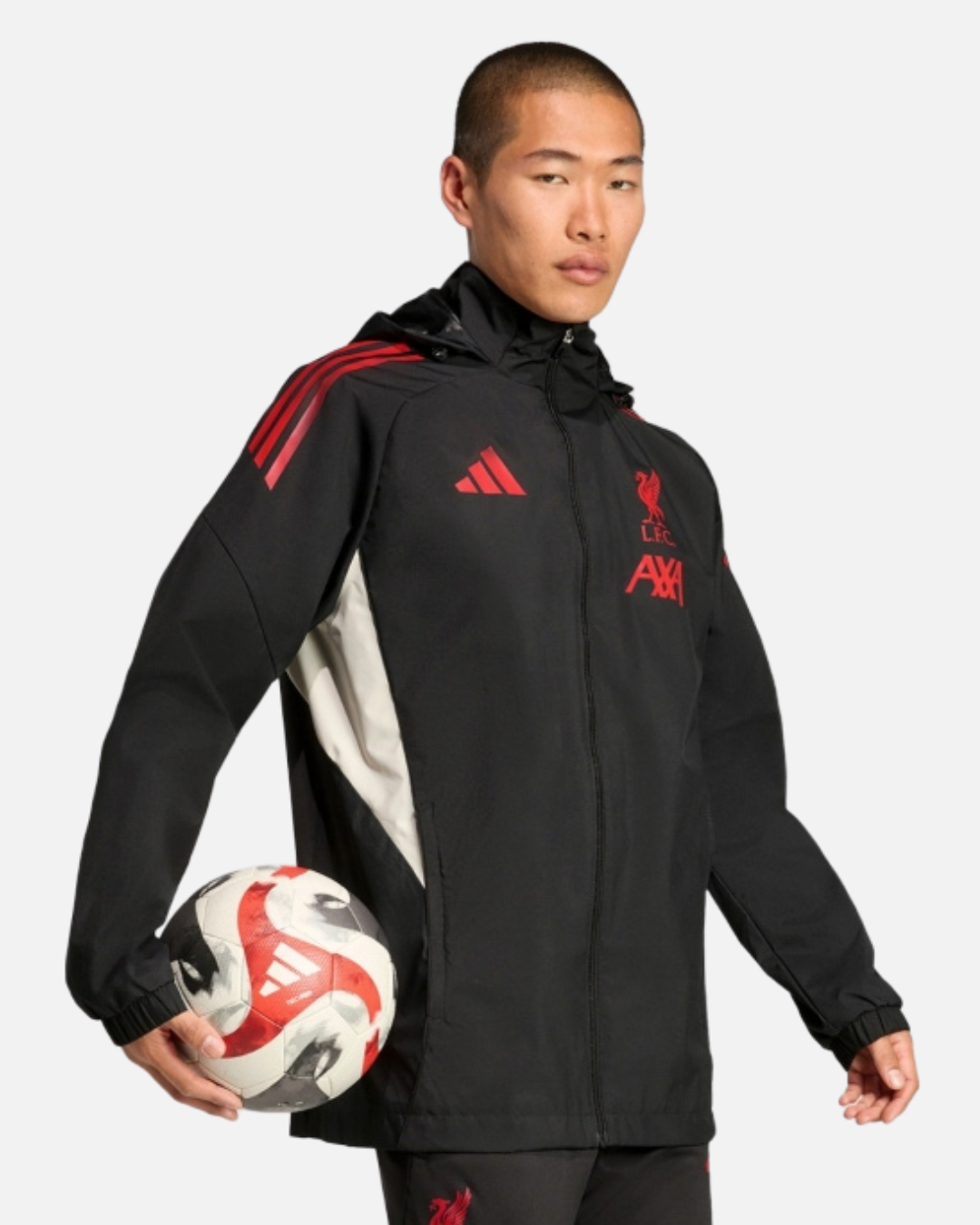 Veste Coupe-Vent Liverpool 2025/2026 - Noir/Rouge