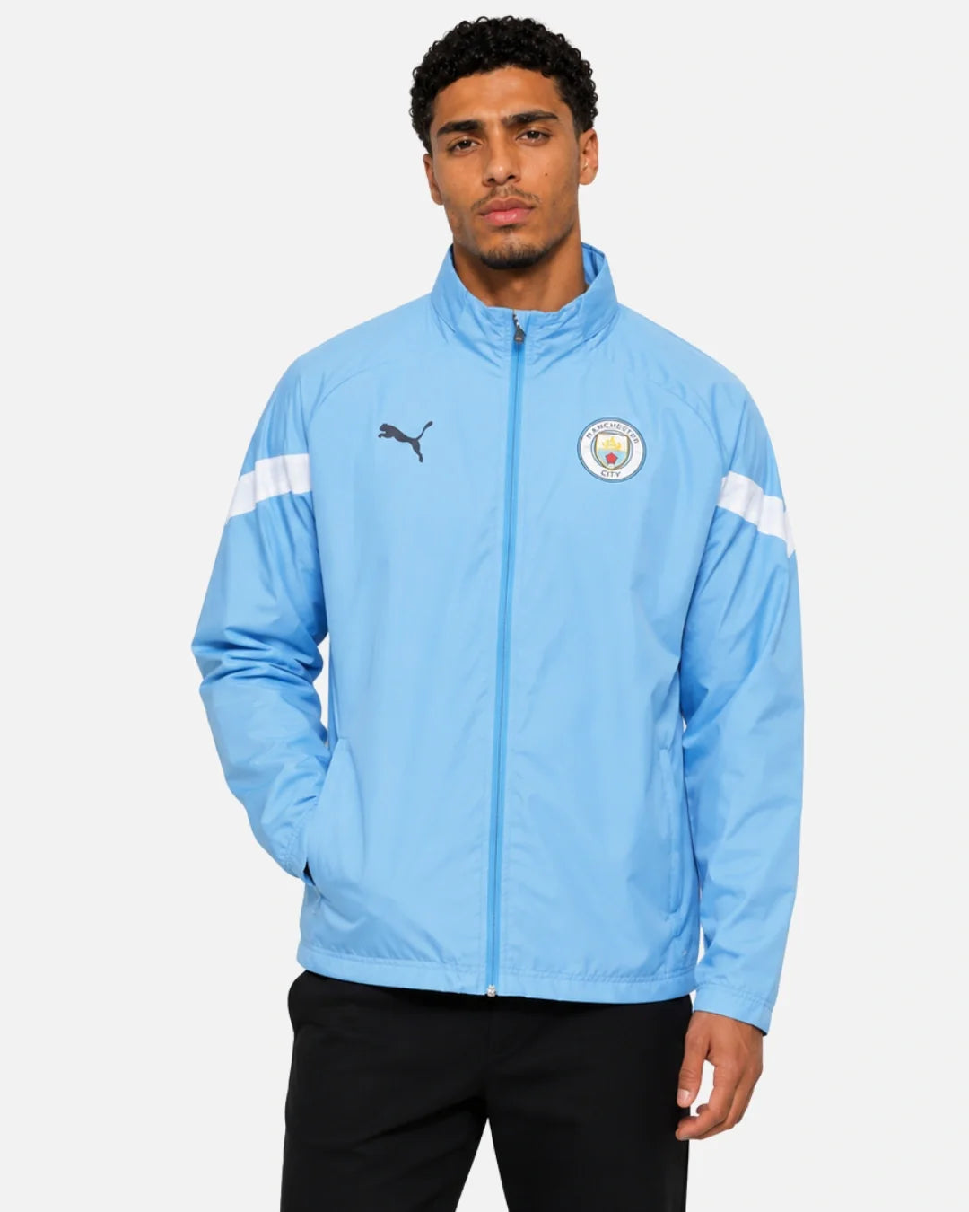 Veste Coupe Vent Manchester City - Bleu/Blanc