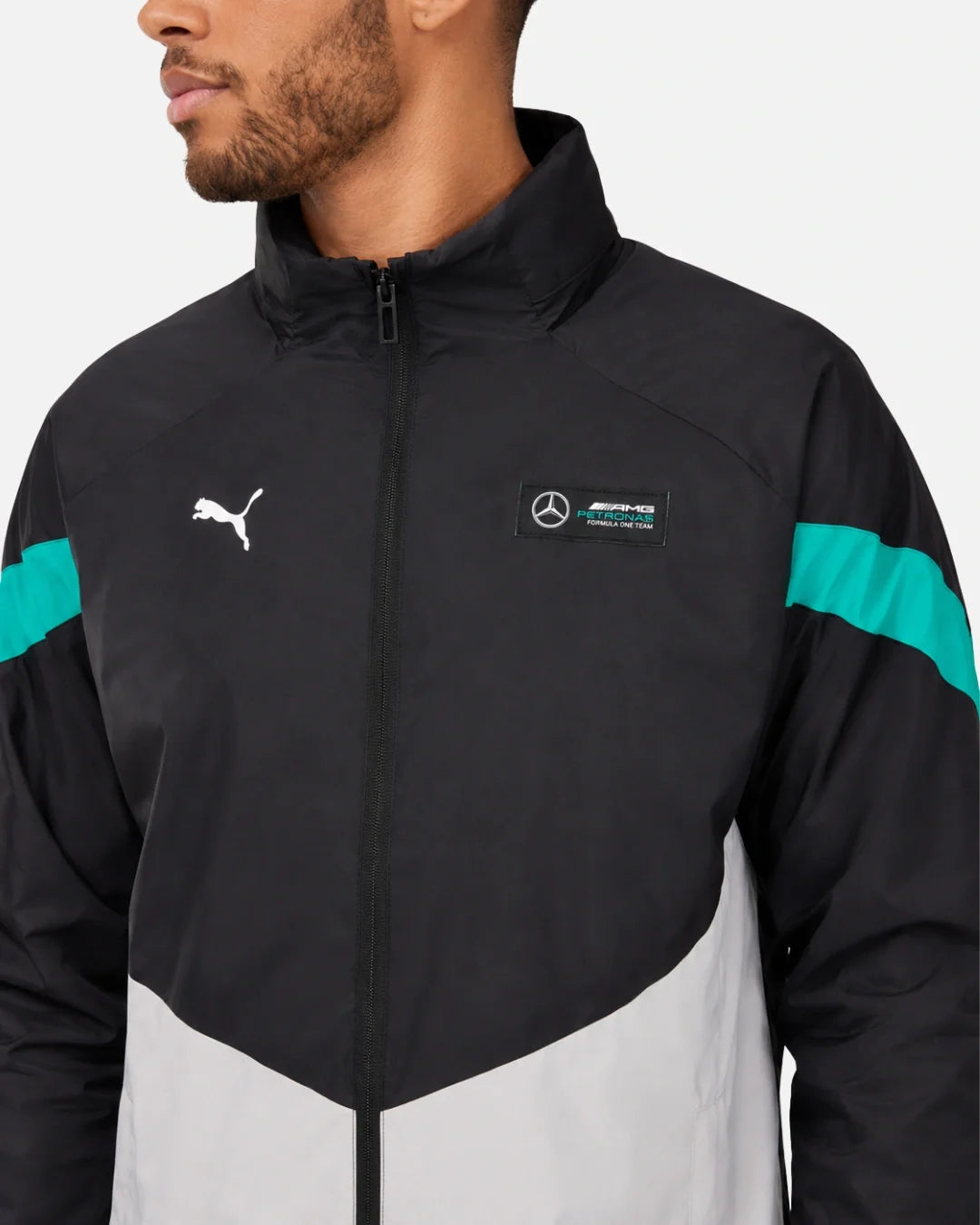 Veste coupe-vent Puma Mercedes AMG - Noir/Blanc/Bleu