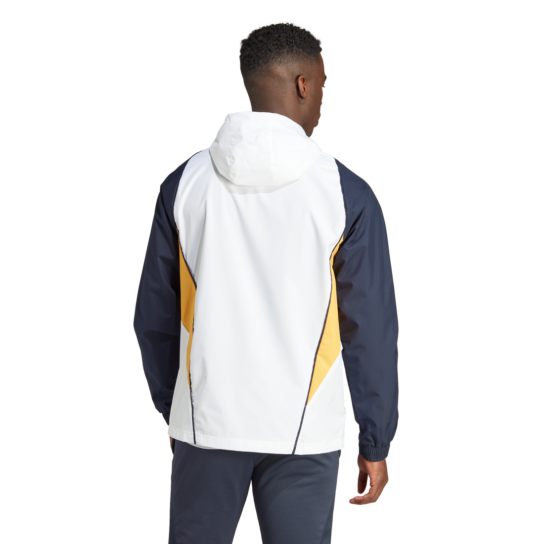Veste Coupe-Vent Real Madrid - Blanc/Bleu/Jaune