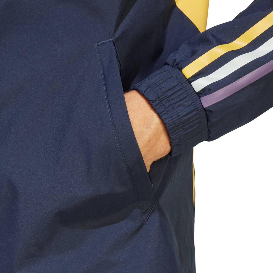Veste Coupe-Vent Real Madrid 2023/2024 -Bleu/Jaune/Blanc