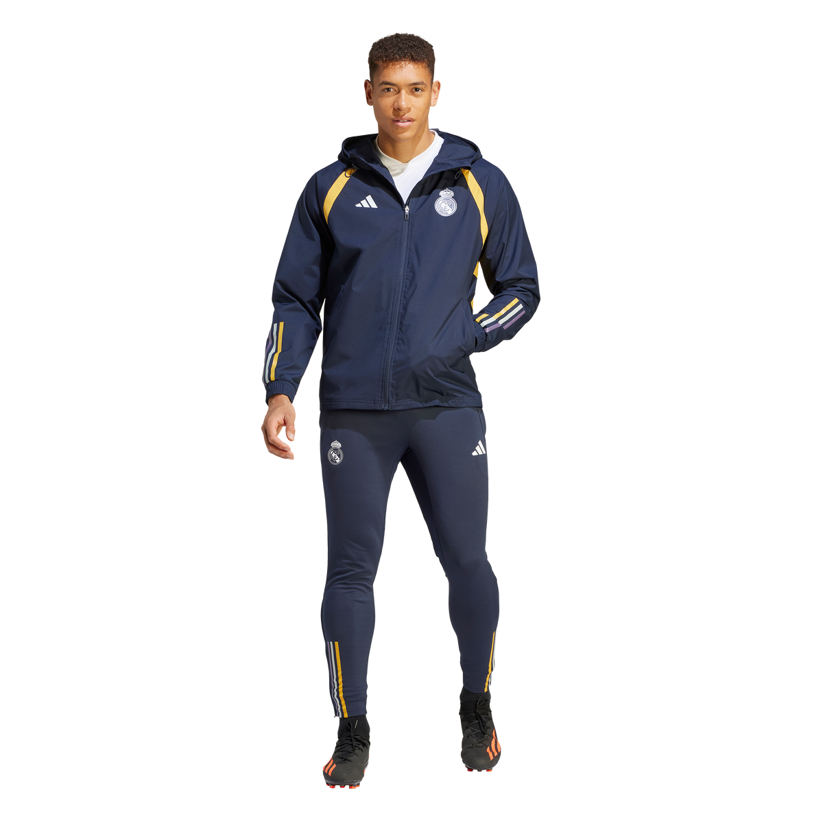 Veste Coupe-Vent Real Madrid 2023/2024 -Bleu/Jaune/Blanc