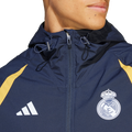 Veste Coupe-Vent Real Madrid 2023/2024 -Bleu/Jaune/Blanc