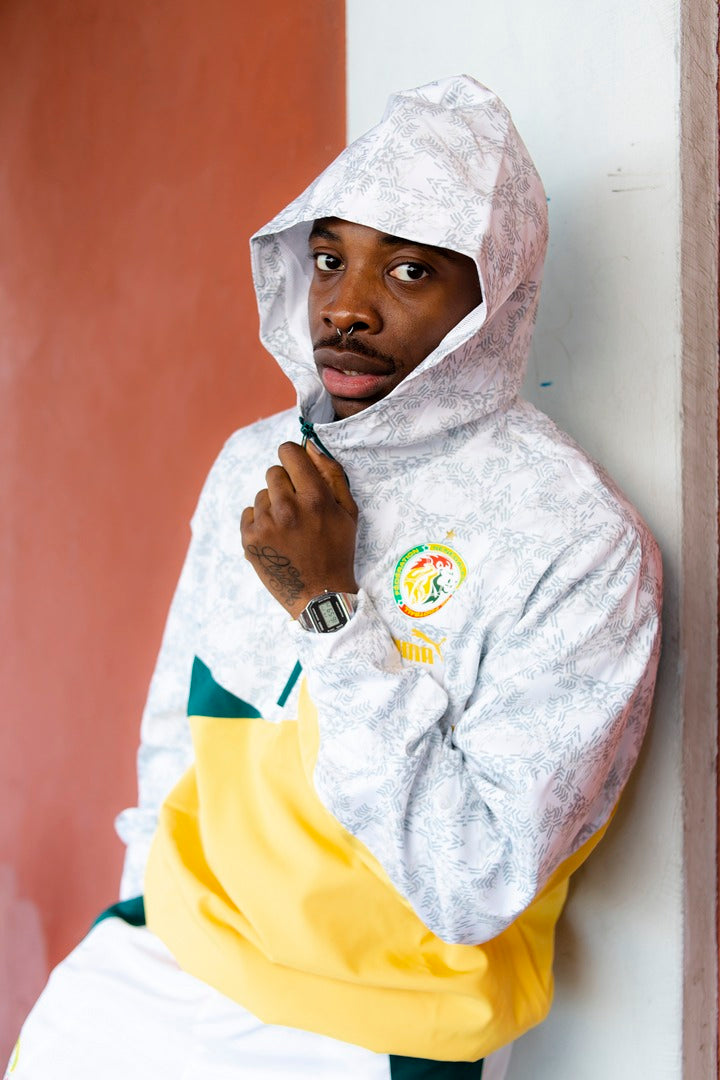 Veste Coupe-Vent Sénégal - Blanc/Vert/Jaune