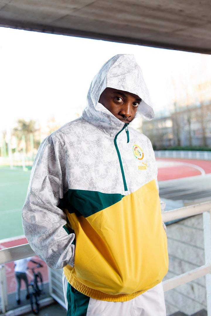 Veste Coupe-Vent Sénégal - Blanc/Vert/Jaune