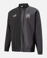 Veste de survêtement OM - Noir/Blanc