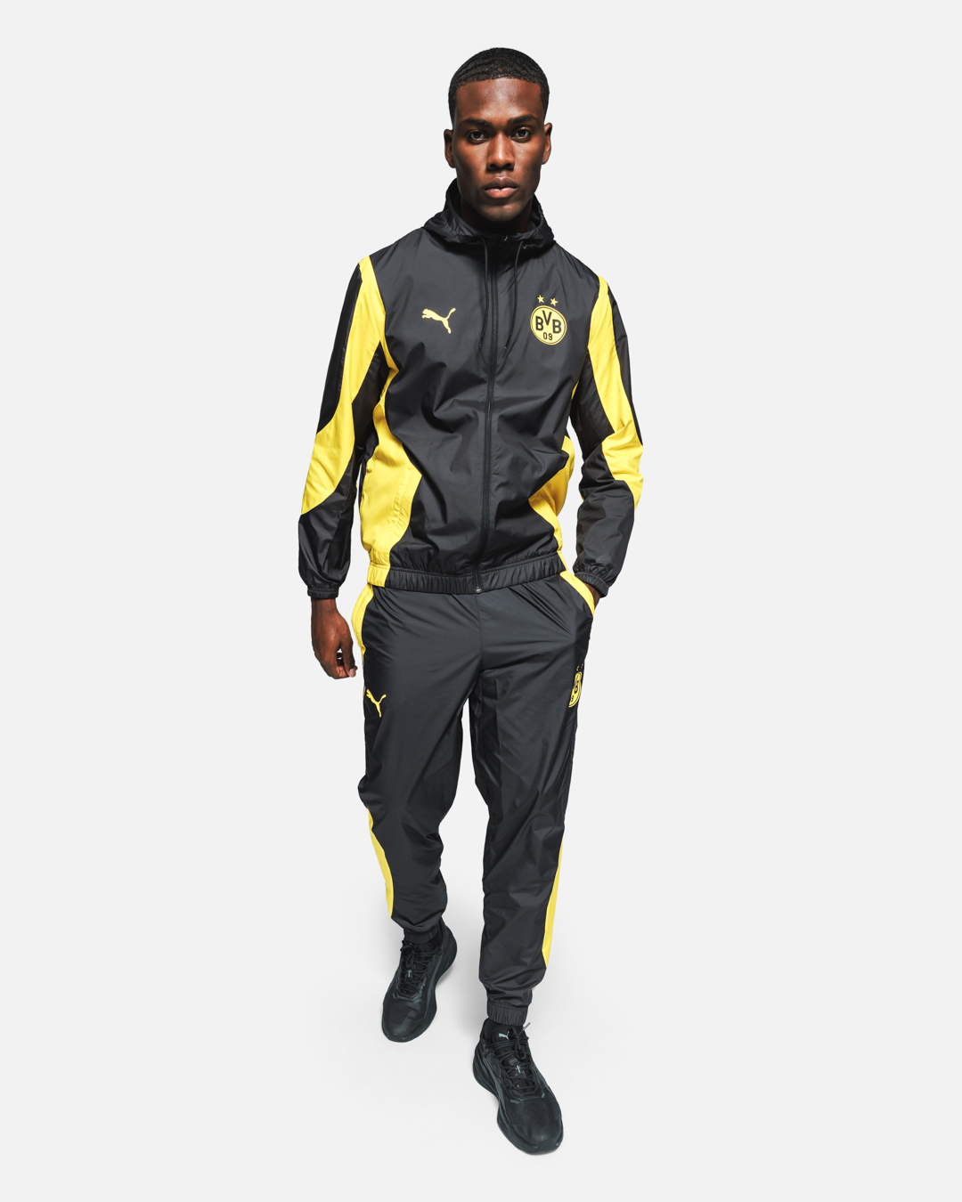Veste de survêtement Dortmund - Noir/Jaune