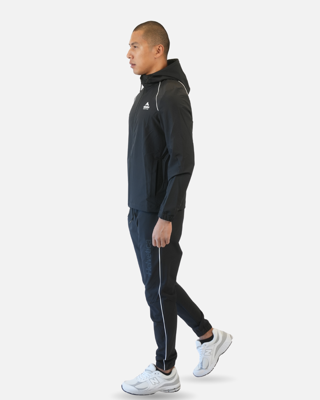 Veste de survêtement Helvetica Wells - Noir