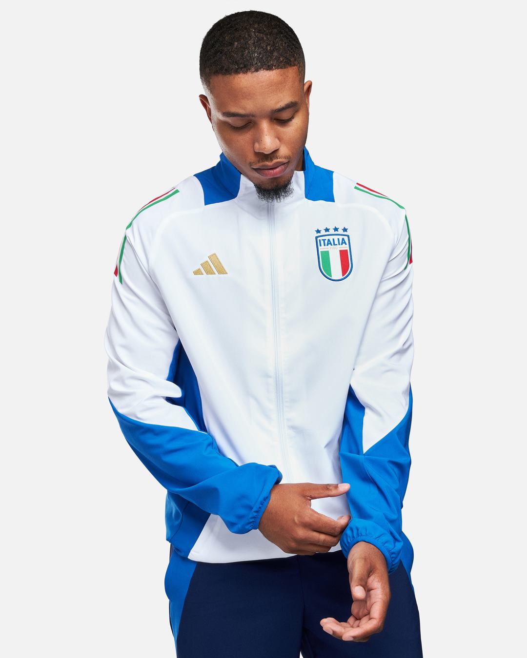Veste de survêtement Italie 2024 - Blanc/Bleu