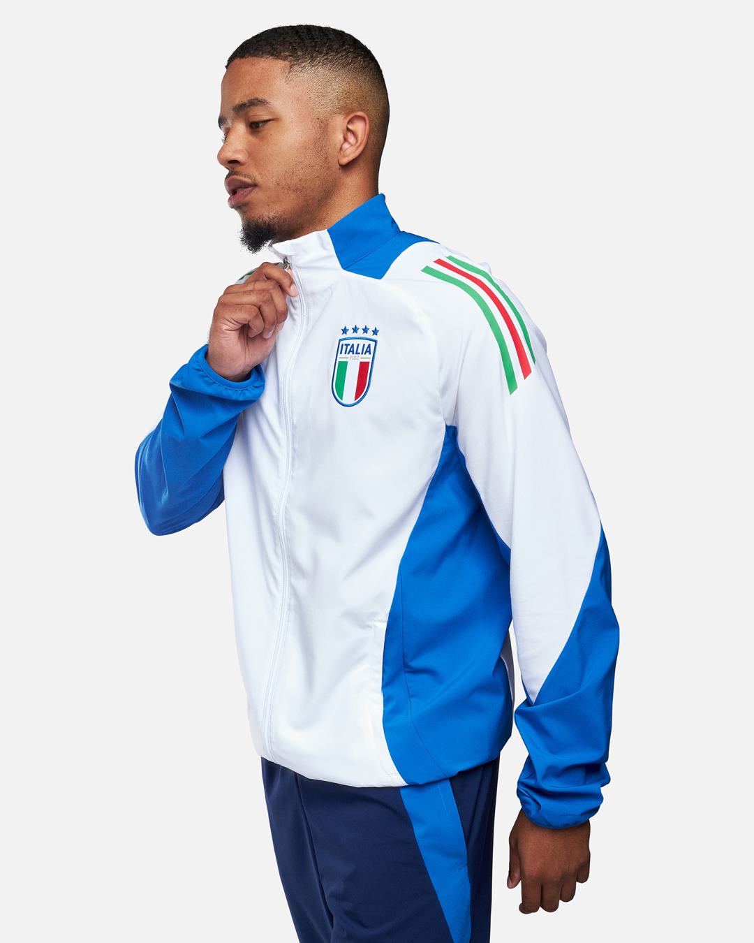 Veste de survêtement Italie 2024 - Blanc/Bleu