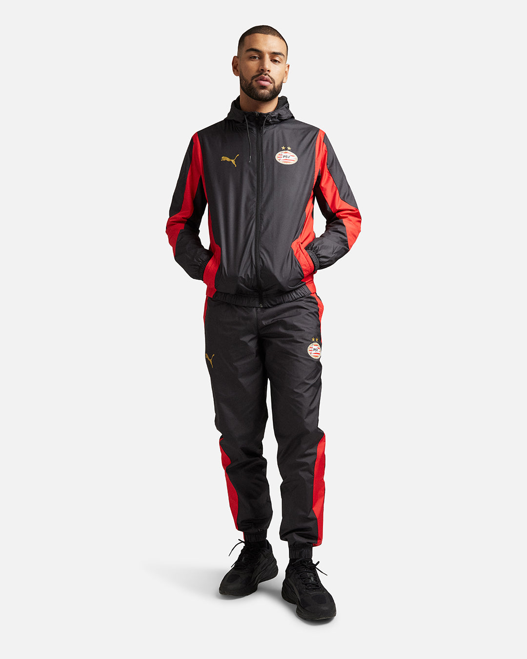 Veste de survêtement PSV Eindhoven - Noir/Rouge