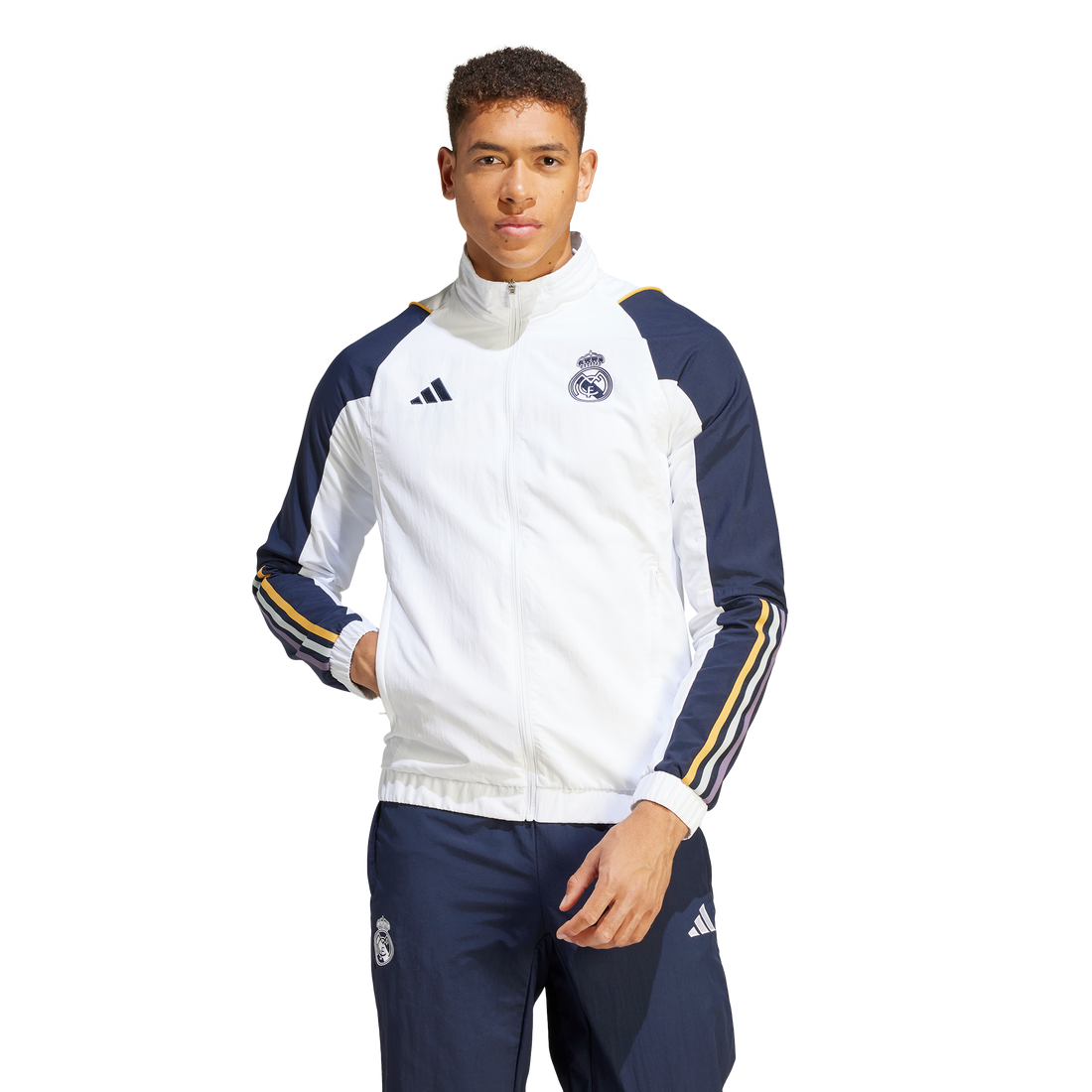 Veste de survêtement Real Madrid - Blanc/Bleu/Jaune