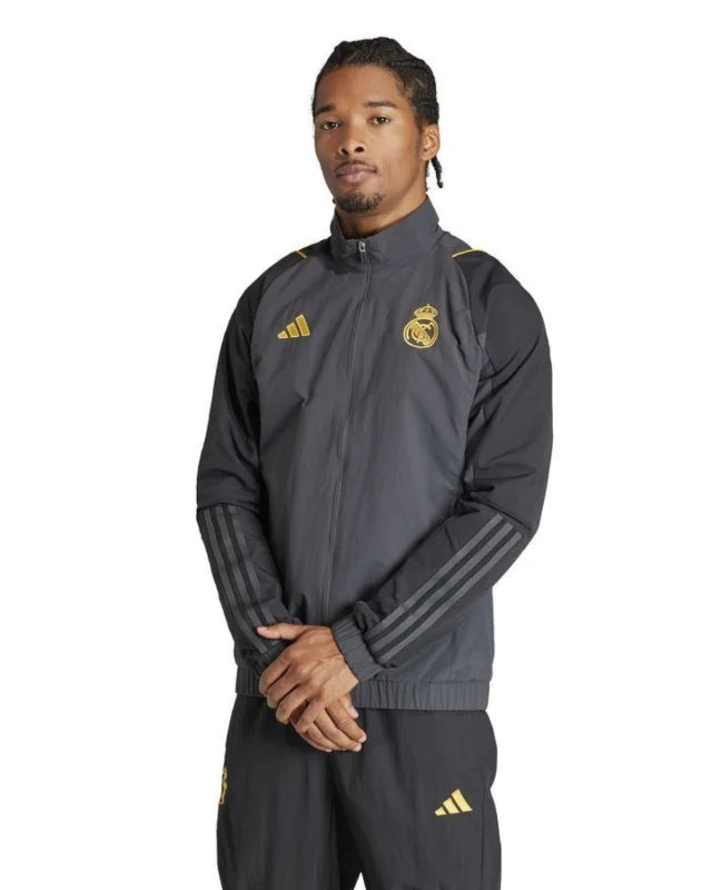 Veste de survêtement Real Madrid 2023/2024 - Gris/Noir/Doré