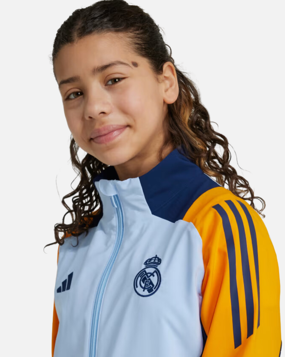 Veste de survêtement Real Madrid Junior 2024/2025 - Bleu/Orange