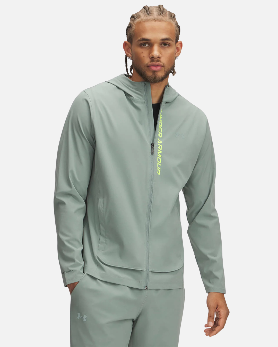 Veste de survêtement Under Armour Running Outrun The Storm - Vert