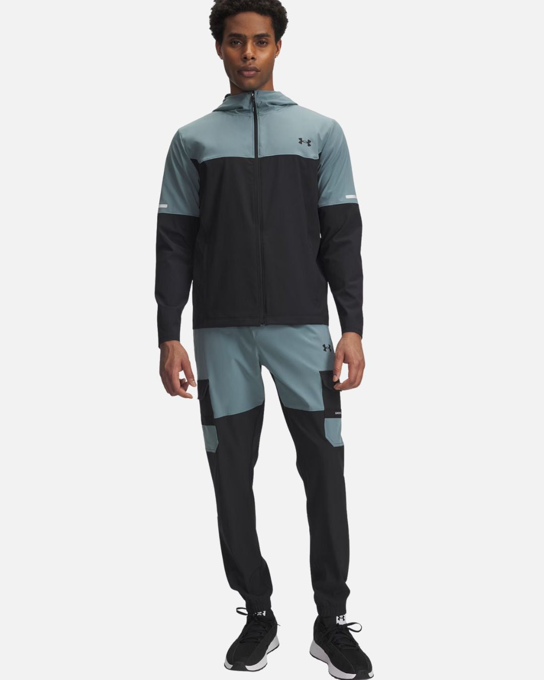 Veste de survêtement Under Armour Running Tech Utility Woven - Noir/Vert