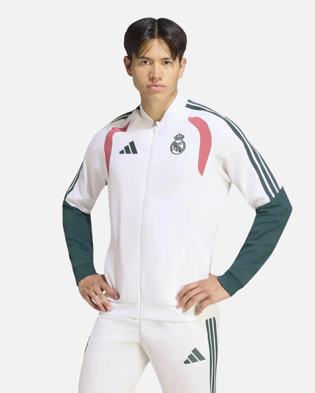 Veste d'entrainement Real Madrid 2026/2027 - Blanc/Vert/Rose