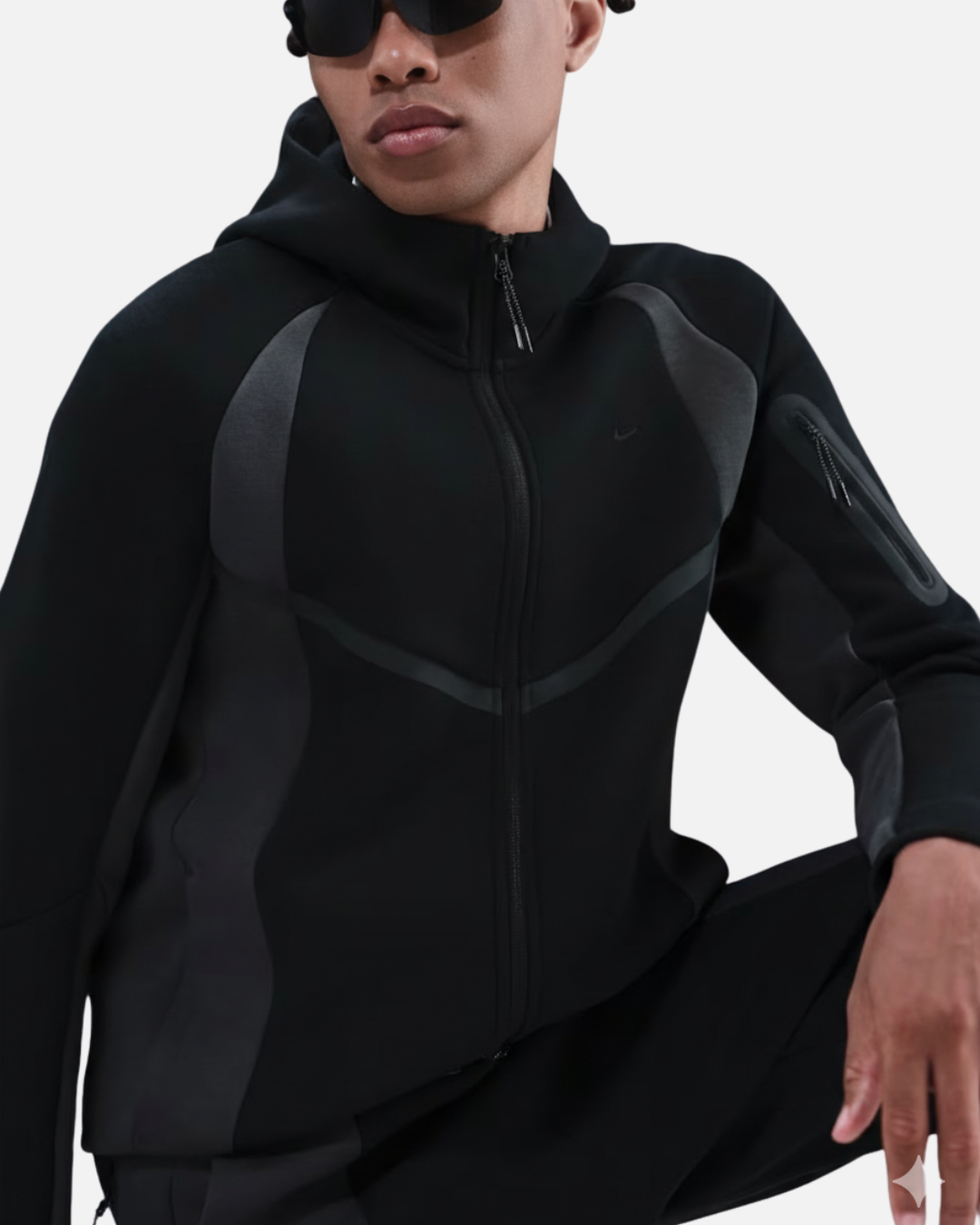 Veste Nike Windrunner Tech Fleece - Noir/Gris