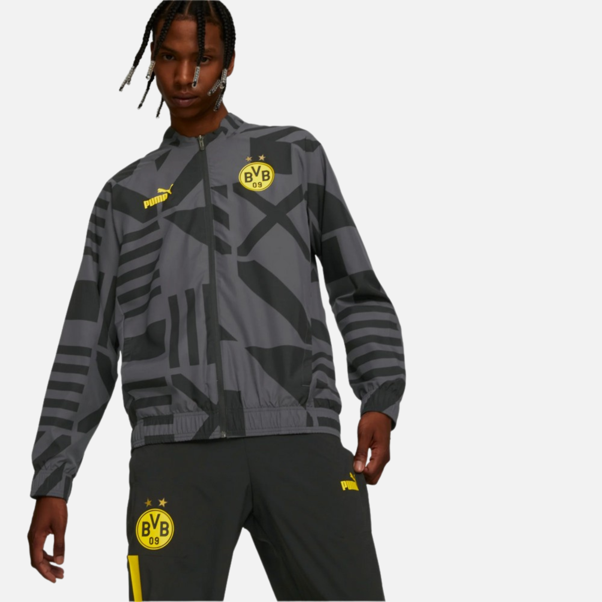Veste de survêtement Dortmund - Noir/Jaune