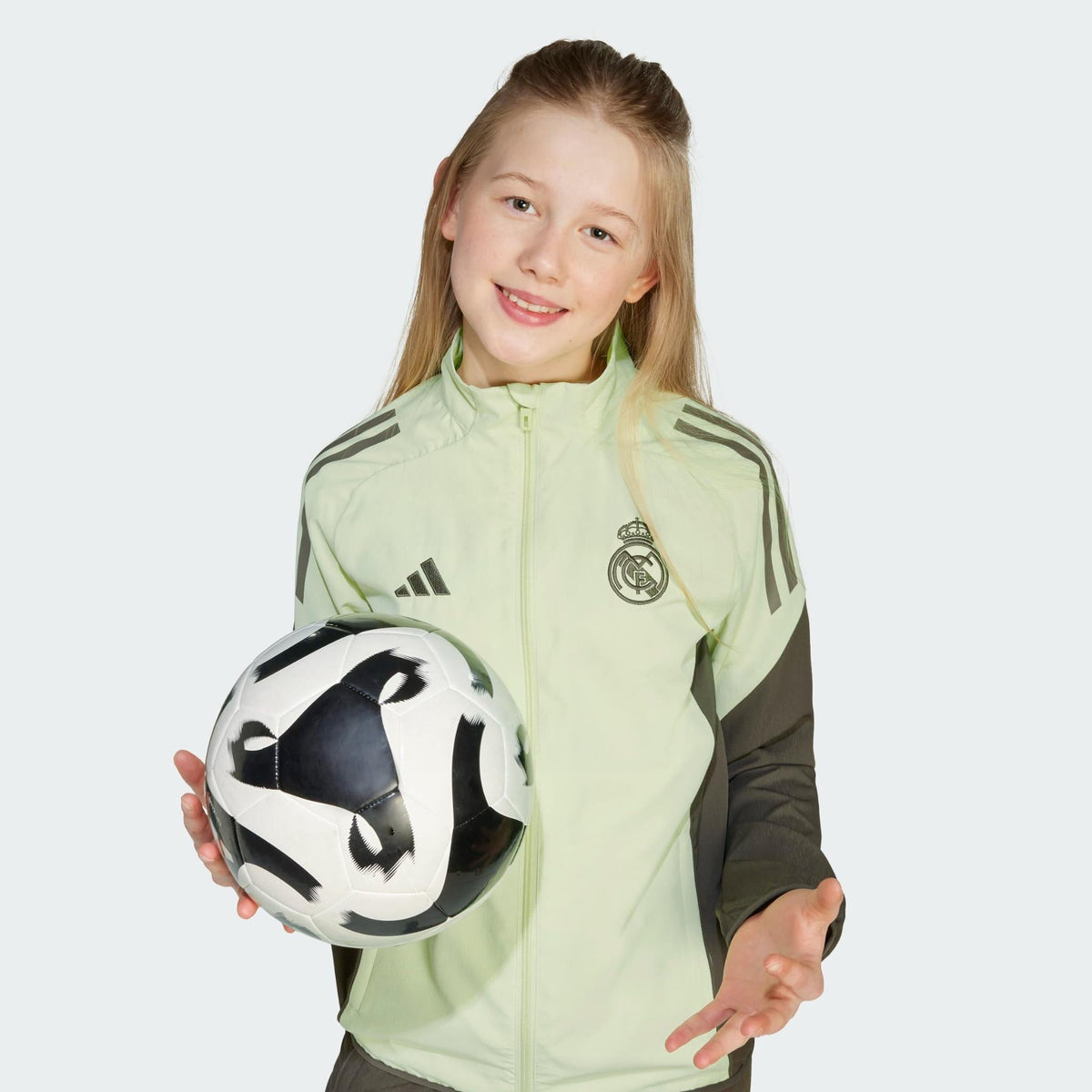 Veste d'entraînement Real Madrid Junior 2025/2026 - Vert/Kaki