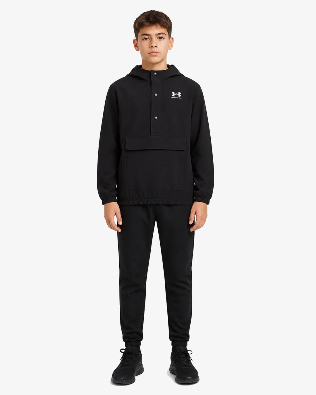 Anorak Under Armour Running Icon Junior  - Noir/Blanc