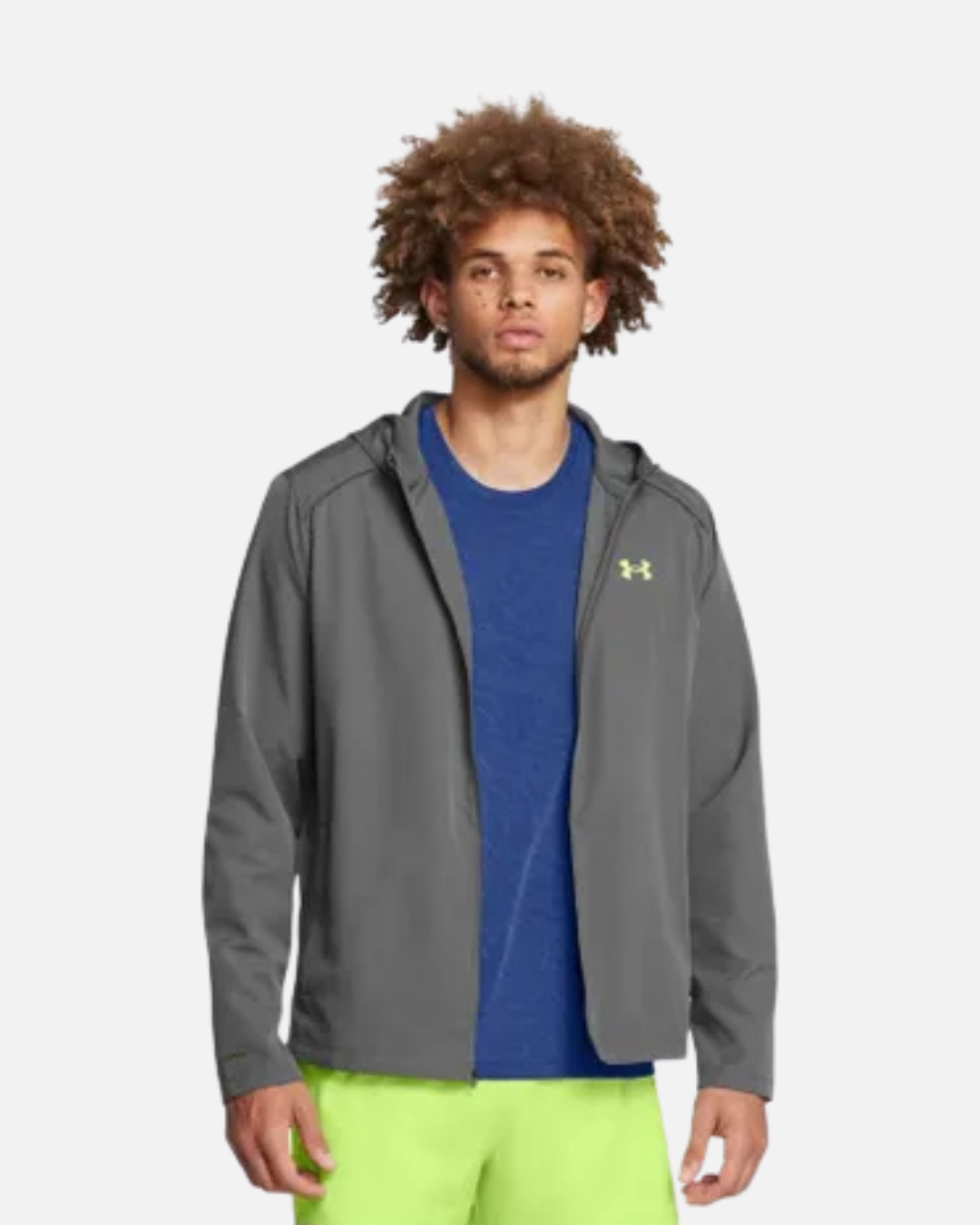 Veste Under Armour Running Launch Hooded - Gris/Vert