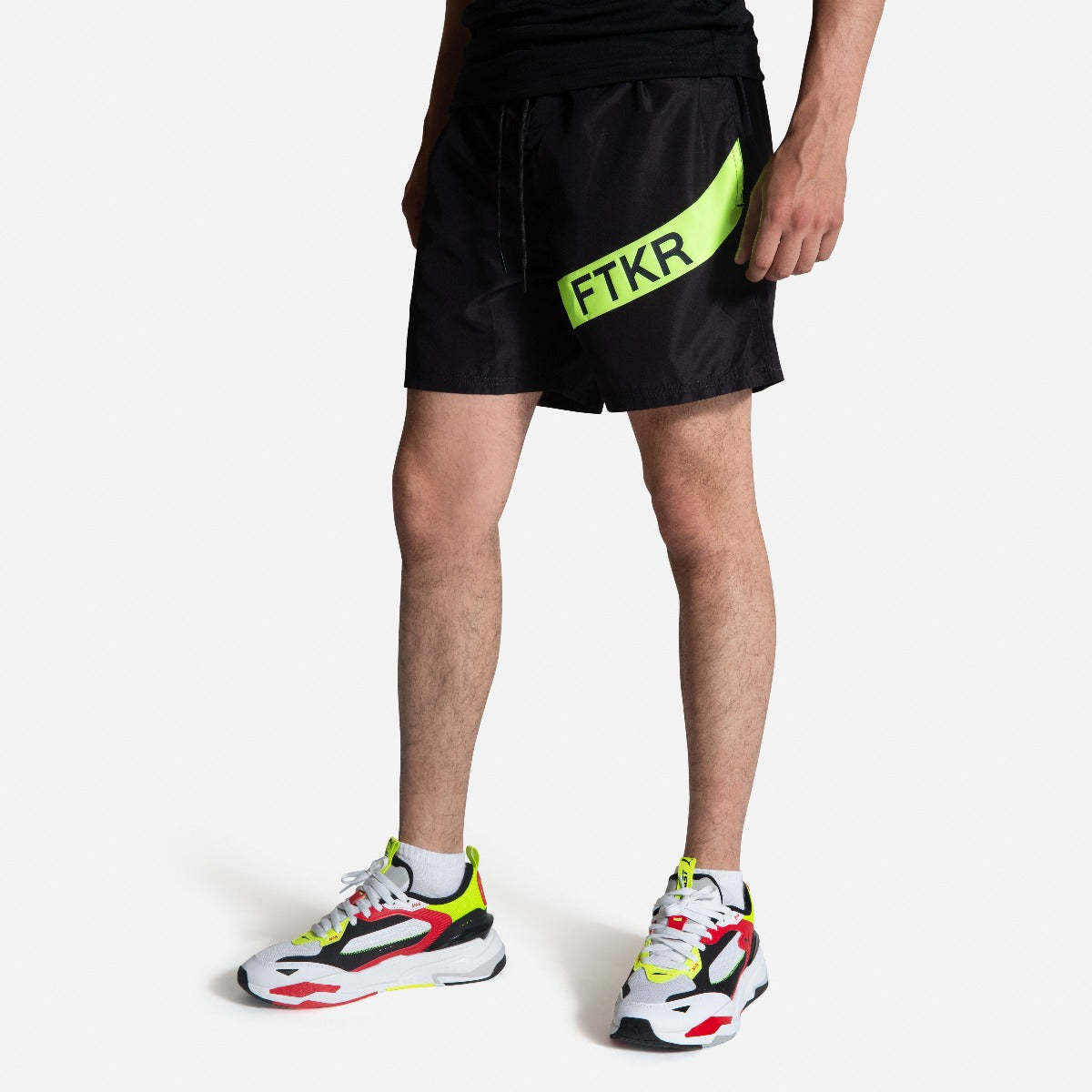 Maillot de bain FK Basic - Noir/Jaune fluo
